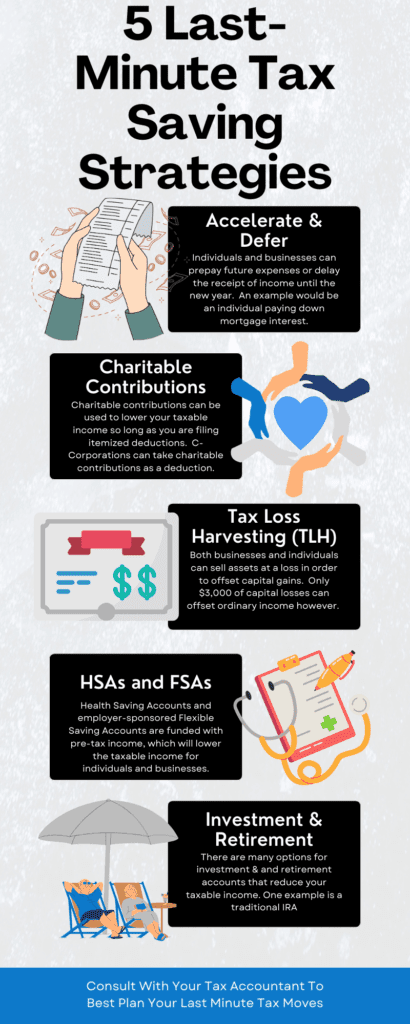 5 last minute tax saving strategies