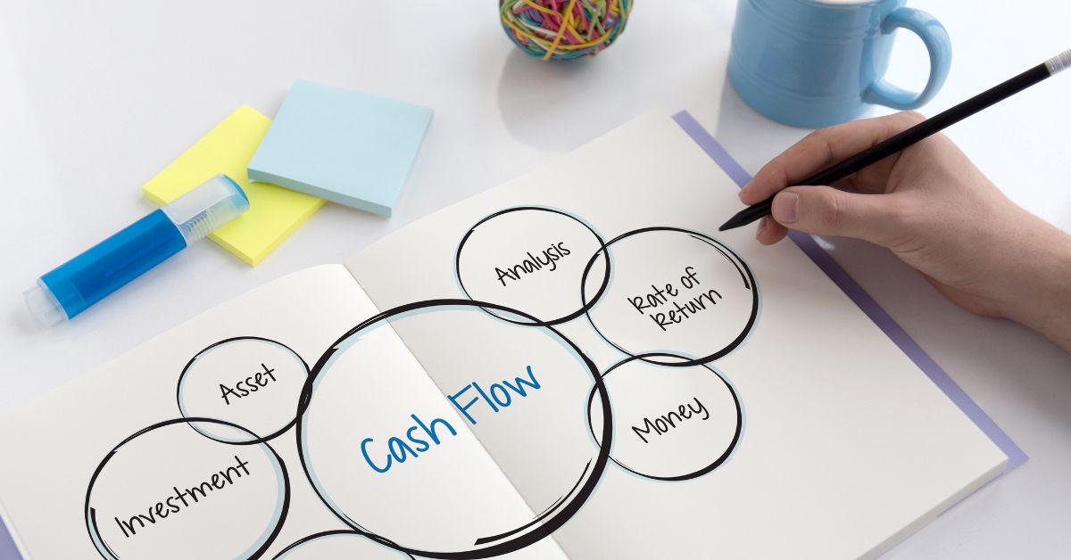 Business owner performing Cash flow management analysis to forecast small business cash flow